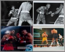 Lennox Lewis superb binder of b & w and colour press photographs, 14 by 12in. b & w (3), colour (10)