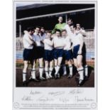 Sporting Legends Tottenham Hotspur 1961 Double Winners signed colour photographic print, featuring