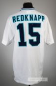 Jamie Redknapp white England Euro 1996 no.15 jersey,  Umbro, tournament issued short-sleeved with