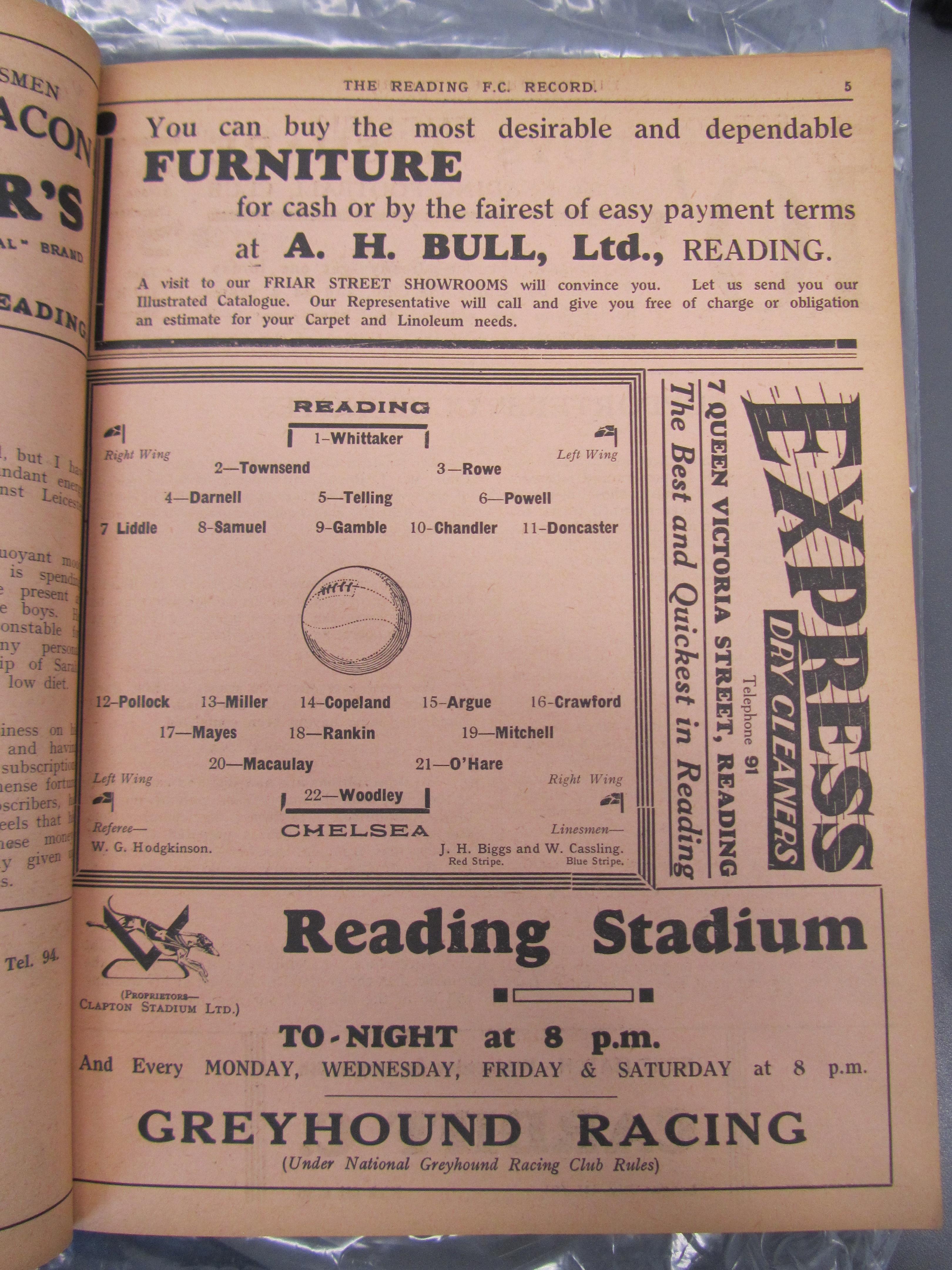 Bound volume of Reading FC home programmes season 1933-34, comprising first team (Football League - Image 3 of 3