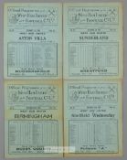 Four West Ham United 1920s home programmes, F.L. Division One fixtures v Birmingham 16th September