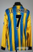 Matt Le Tissier blue and yellow striped Southampton no.7 third choice jersey, season 1997-98,