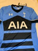 Harry Kane signed blue Tottenham Hotspur replica away jersey 2015-16, Under Armour, short-sleeved