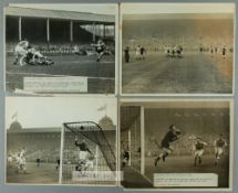 Collection of b & w Newcastle United press photographs, circa 1950s from the George Robledo