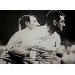 Tottenham Hotspur's Dave MacKay signed b&w photographic canvas from the 1968 Division One fixture