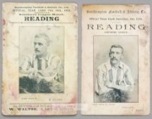 Two Southampton v Reading programmes, Southern F.L. Division One fixtures, both in the form of