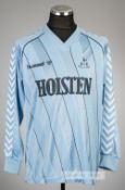 Blue Tottenham Hotspur no.16 away jersey, season 1985-87, Hummel, long-sleeved with club crest and