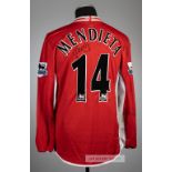 Gaizka Mendieta signed red Middlesbrough no.14 home jersey, season 2005-06, Errea, long-sleeved with