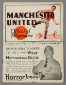 Manchester United v Leicester City programme 2nd November 1935, F.L. Division Two