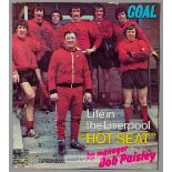 Liverpool Bob Paisley colour magazine cut-out, approx. 8 by 7in. of Paisley and Liverpool players in