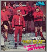 Liverpool Bob Paisley colour magazine cut-out, approx. 8 by 7in. of Paisley and Liverpool players in