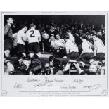 Sporting Legends Tottenham Hotspur 1961 Double Winners signed b & w photographic print, featuring