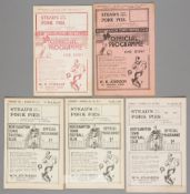 Five Northampton Town v Reading programmes 1930s, F.L. Division Three South fixtures unless