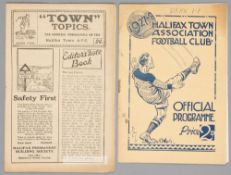 Two Halifax Town home programmes, F.L. Division Three North fixtures v Stalybridge Celtic 5th May