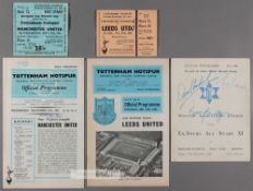 A collection of 106 Tottenham Hotspur home and away programmes and 51 tickets from seasons 1963-64