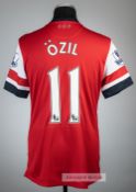 Mesut Ozil red Arsenal no.11 jersey v Stoke City, commemorating 100 years of Arsenal in Islington,