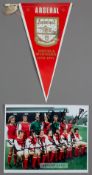 Signed Arsenal winning team photograph 1970-71, including Bob McNab, Bob Wilson, John Roberts, Geoff