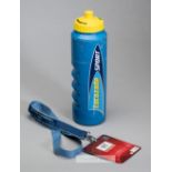 Football memorabilia, comprising Paul Robinson Lucozade Sport water bottle, bearing ROBINSON in