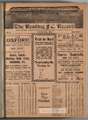 Bound volume of Reading FC home programmes season 1933-34, comprising first team (Football League