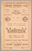 Nelson v Bradford Park Avenue programme 12th February 1927, F.L. Division Three North fixture
