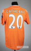 Craig Cathcart orange Blackpool no.20 home jersey v Arsenal, played at Bloomfield Road, 10th April