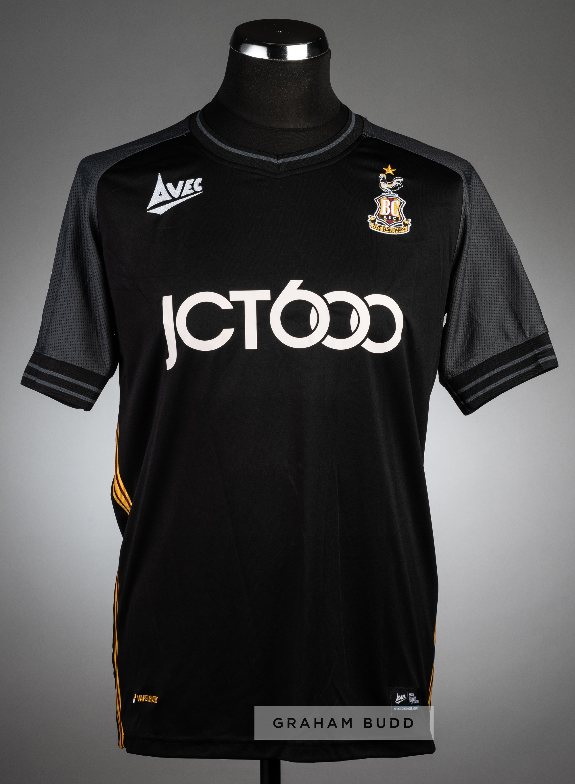 Two Eoin Doyle Bradford City jerseys, circa 2018-19, the first a signed Avec black and grey No.9 - Image 4 of 4