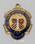 West Ham Hospital Football Cup competition medal awarded to referee J.R. Schumacher, 19th April