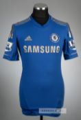 Cesar Azpilicueta blue Chelsea no.28 home jersey, season 2012-13, Adidas, player issued short-