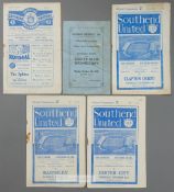 Five Southend United 1930s home programmes, v Port Vale 30th April 1934 (Dave Robinson Benefit