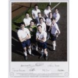 Sporting Legends Tottenham Hotspur 1961 Double Winners signed colour photographic print, featuring