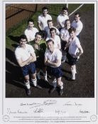 Sporting Legends Tottenham Hotspur 1961 Double Winners signed colour photographic print, featuring