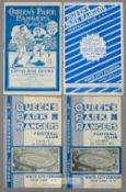 Four QPR 1930s home programmes, F.L. Division Three (South) fixtures unless otherwise stated v