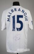 Steed Malbranque signed white Tottenham Hotspur 125 Years no.15 home jersey, season 2007-08, Puma,