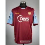 Wilfred Bouma claret and blue Aston Villa no.16 home jersey, season 2005-06, Hummel, short-sleeved