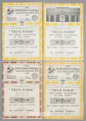 Four Luton Town v Reading programmes 1930s, F.L. Division Three fixtures unless otherwise stated,