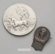 Stockholm 1912 Olympic Games pewter participation medal with an official's/participant's entrance