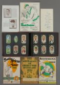 Collection of Cricket Ephemera, including West Indies cricket tour of England 1933 souvenir