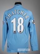 Ben Thatcher blue Tottenham Hotspur no.18 away jersey, season 2003-04, Kappa, long-sleeved with