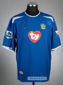 Steve Stone blue Portsmouth no.8 home jersey, season 2003-04, Pompey Sports, short-sleeved with