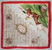 A ladies silk scarf commemorating the victory of Mr Griffin's Royal Tan in the 1954 Grand