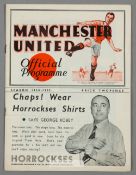 Manchester United v Plymouth Argyle programme 22nd December 1934, F.L. Division Two
