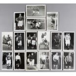 FOOTBALL POSTCARDS 1946-1949 – COLLECTION OF x16 PLAIN BACK B&W PHOTOGRAPHIC POSTCARDS INCLUDING: