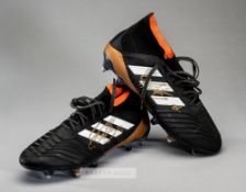 Pair of Portsmouth's Gareth Evans signed Adidas Predator Control Skin football boots,  black boots