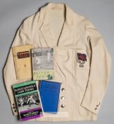 Collection of tennis memorabilia relating to Phyllis Covell, circa 1920s, comprising white/cream