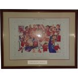 Manchester United Limited Edition signed and framed print No.97/500 entitled “The Ferguson Years” by