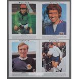 Set of 24 Typhoo Tea famous football player profile collector's cards, comprising Alan Ball,