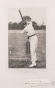 Signed A.E. Stoddart cricket engraving by Swann Electric Engraving Co., depicting A.E. Stoddart