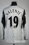 Nuno Valente grey Everton no.19 away jersey, season 2005-06, Umbro, long-sleeved with BARCLAYS