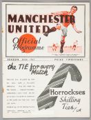 Manchester United v Reading programme 16th January 1937, F.A. Cup Third round tie