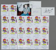England 1966 World Cup autographs, 20 collected on World Cup Willie England Winners Autographs